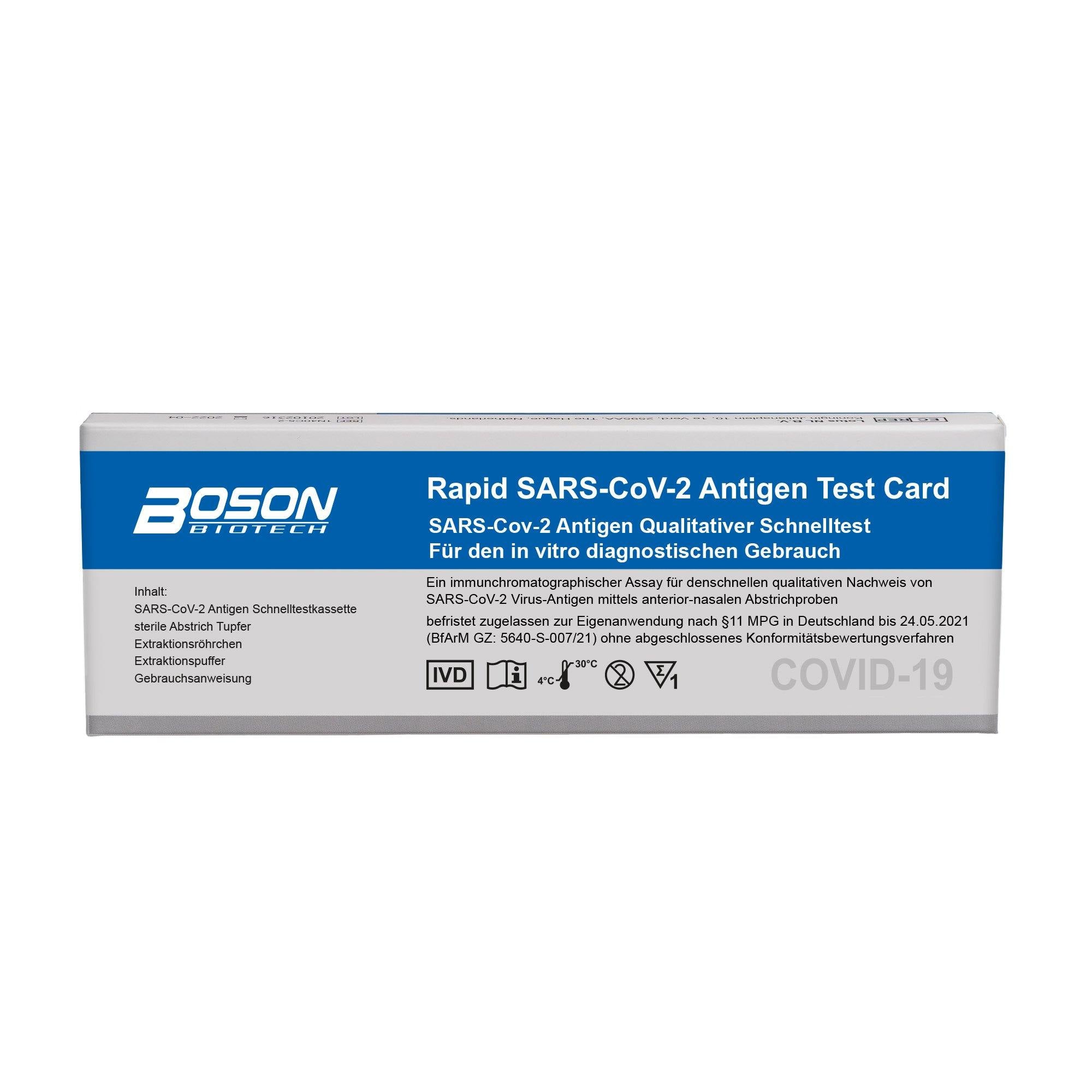 Covid 19 Nasal Test / BOSON Biotech / Antigentest / VE 20 Stk.  - MARQUART MEDICAL
